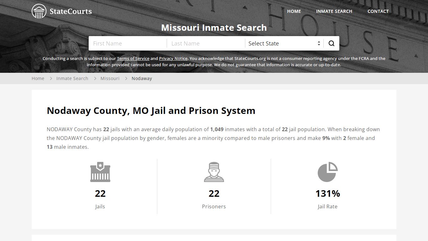 Nodaway County, MO Inmate Search - StateCourts